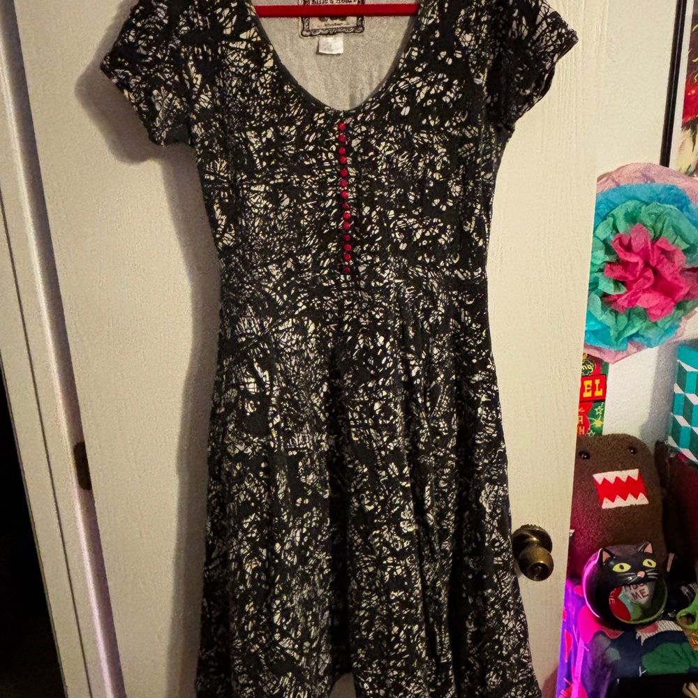 Effie's Heart Black and White Midi Dress